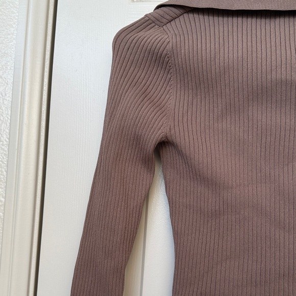 Babaton Ribbed Knit Top in Brown - Picture 7 of 12